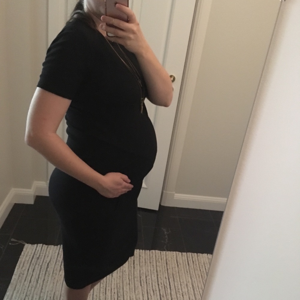 Zara Ribbed Midi T-Shirt Dress